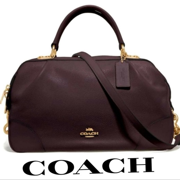 Coach Bags Coach 6962 Oxblood Burgundy Pebbled Leather Lane Satchel
